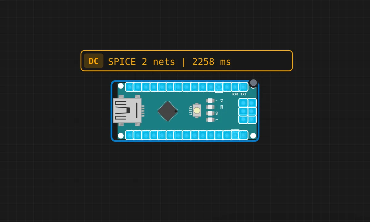Nano: Blink LED — free online circuit simulator example on Sensbench