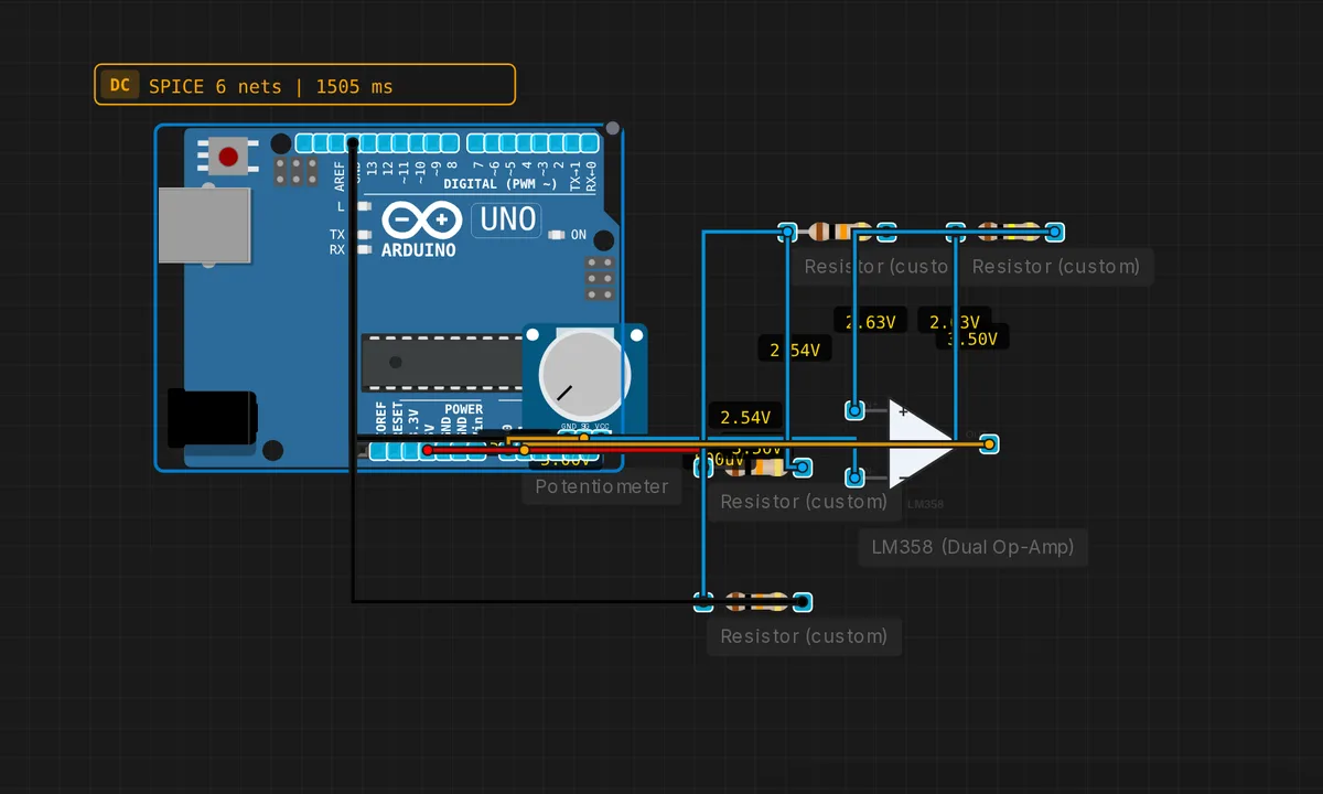 Schmitt Trigger — free online circuit simulator example on Sensbench