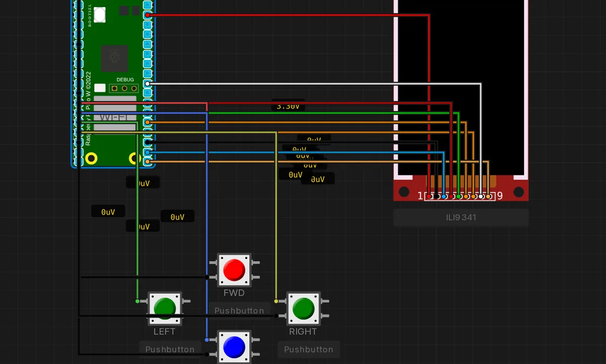 Pico Doom — Raycaster Demo — free online circuit simulator example on Sensbench
