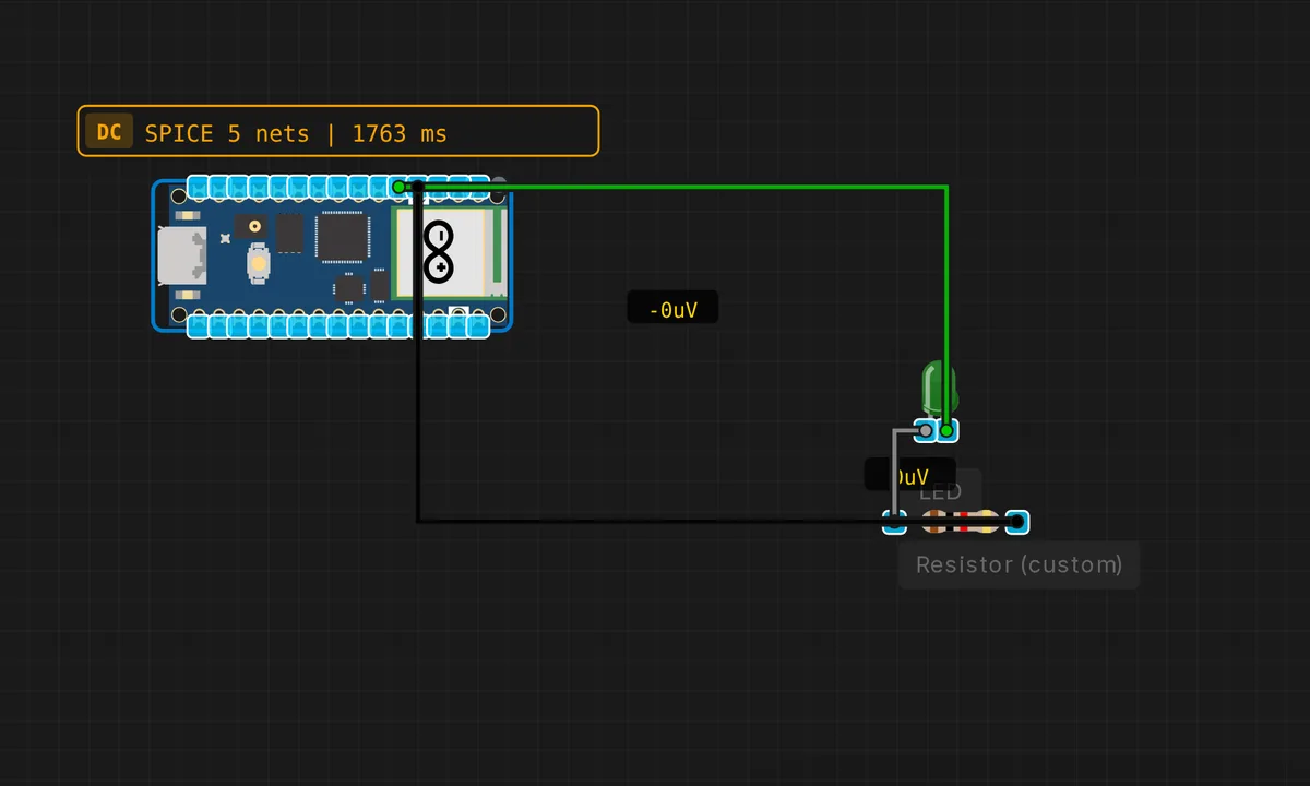 [Pico] Serial LED Control — free online circuit simulator example on Sensbench