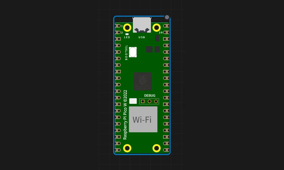 Pico W — Web servo controller — free online circuit simulator example on Sensbench